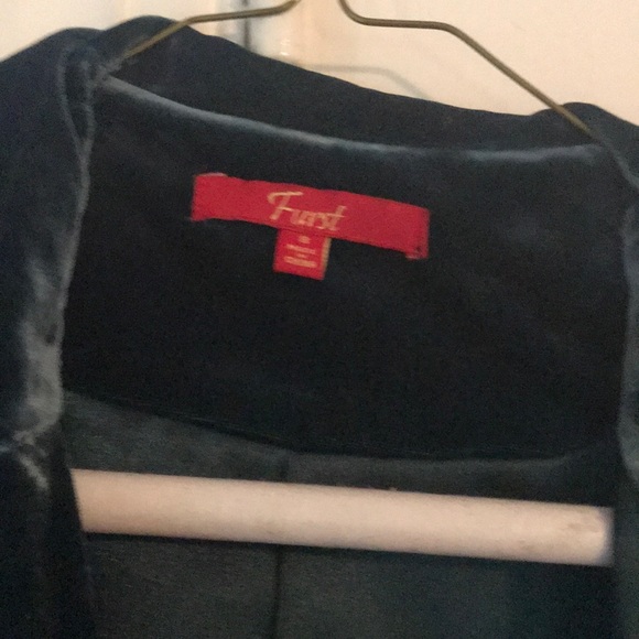 Dark emerald green Velvet cocktail jacket - Picture 2 of 4